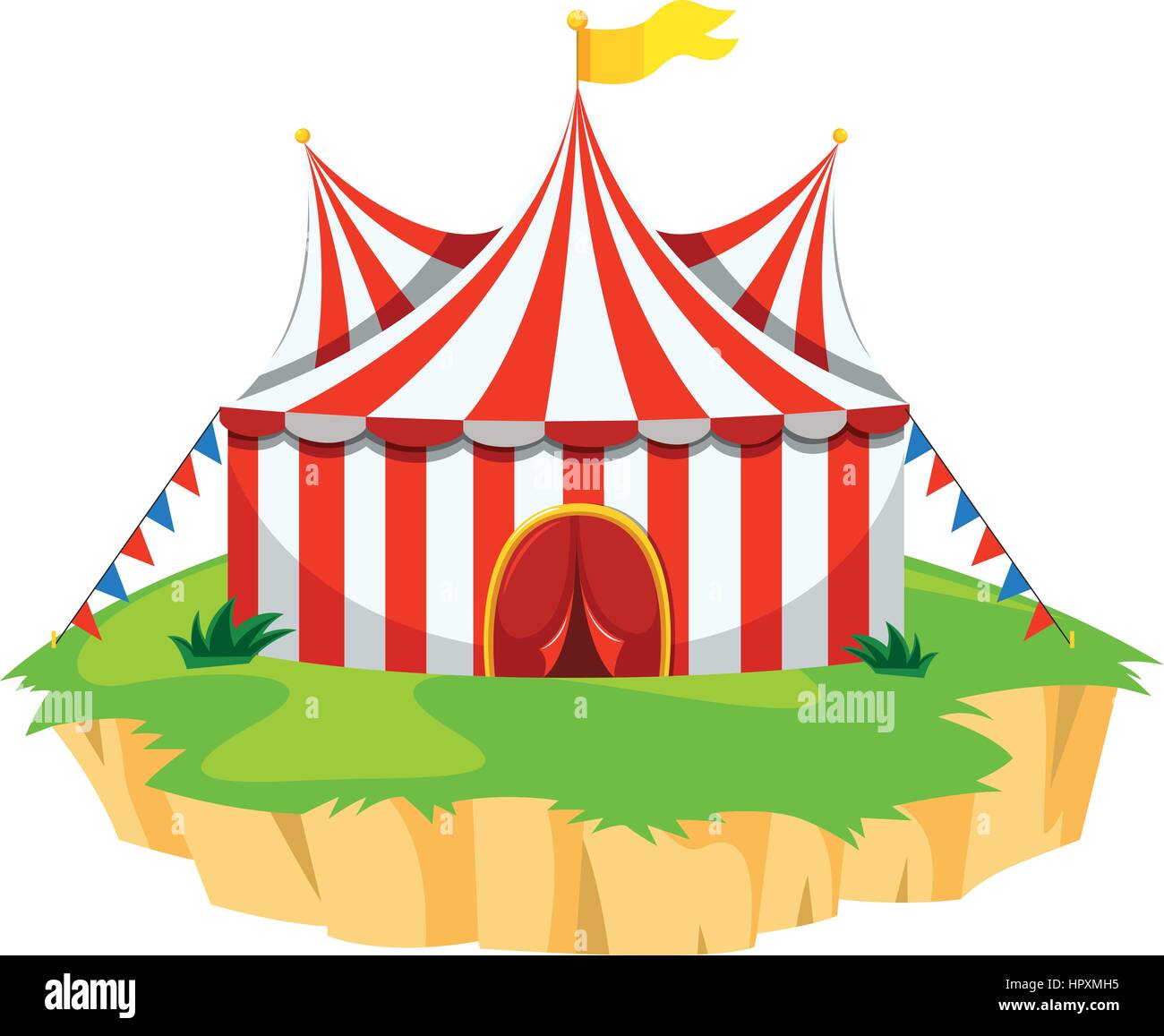Circus tent on island illustration Stock Vector Image & Art - Alamy