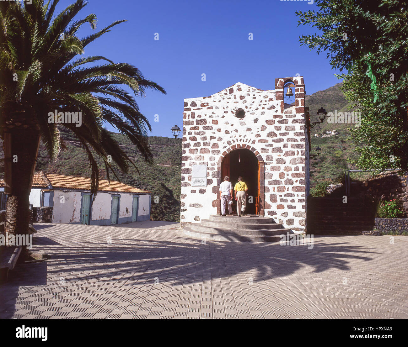 18th century Church of the Immaculate Conception, Masca, The Teno, Tenerife, Canary Islands, Spain Stock Photo