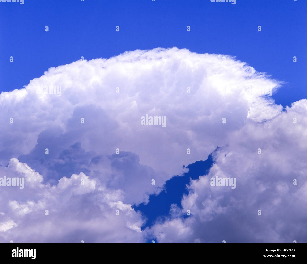 White, cumulus clouds and blue sky, Berkshire, England, United Kingdom Stock Photo