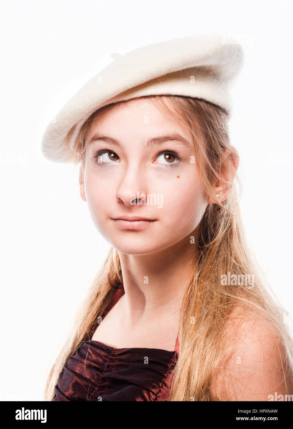 White beret hi-res stock photography and images - Alamy