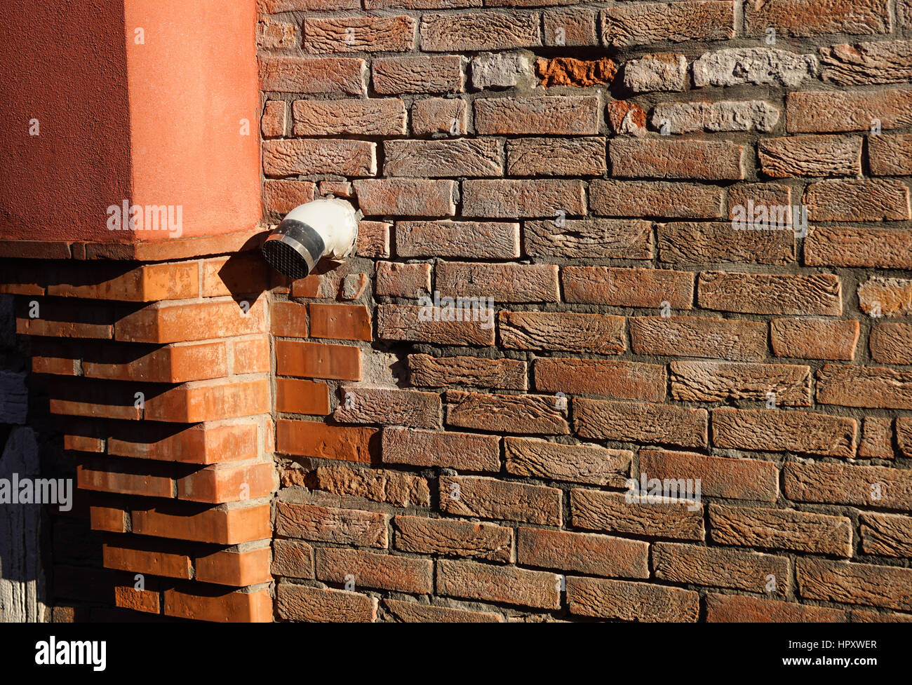 Brick wall with air vent hi-res stock photography and images - Alamy