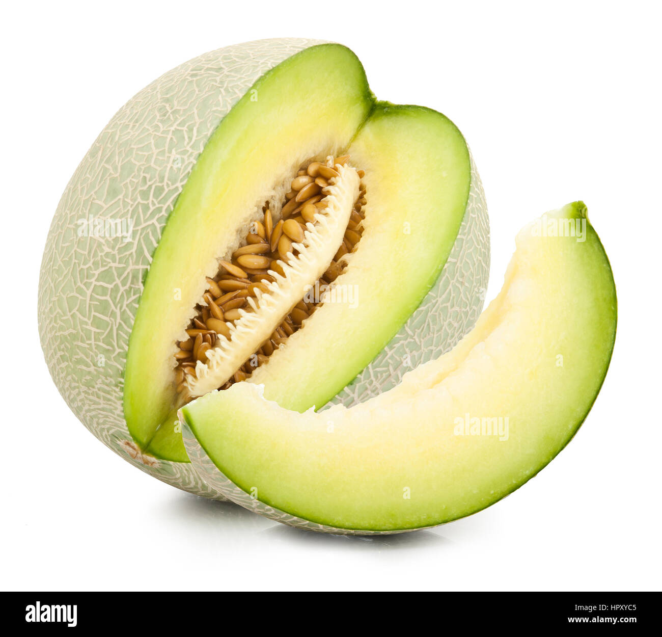green cantaloupe melon isolated on white Stock Photo Alamy
