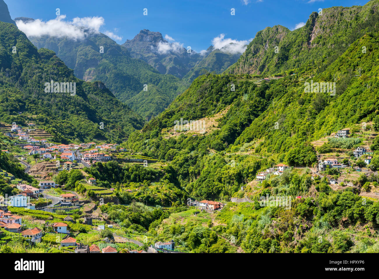 Landscape near Boaventura, Madeira, Portugal. Stock Photo