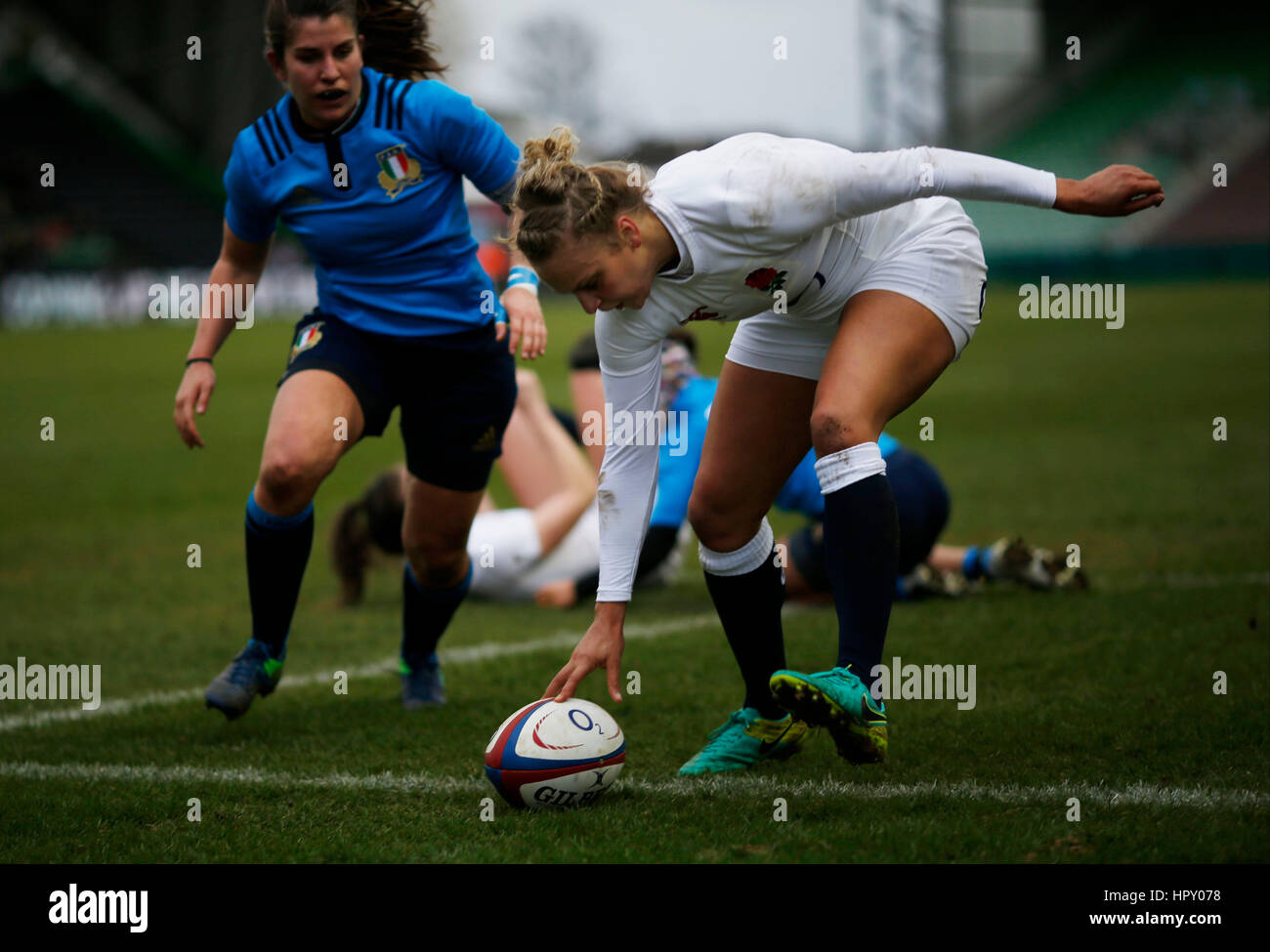 Kay Wilson Rugby England's Kay Wilson scores their first try during the RBS Women's 6 ...