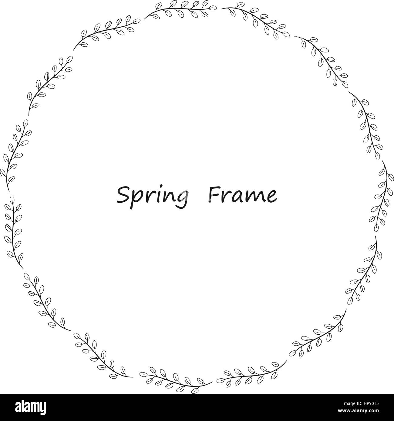 Spring frame made up of leaves Stock Vector Image & Art Alamy