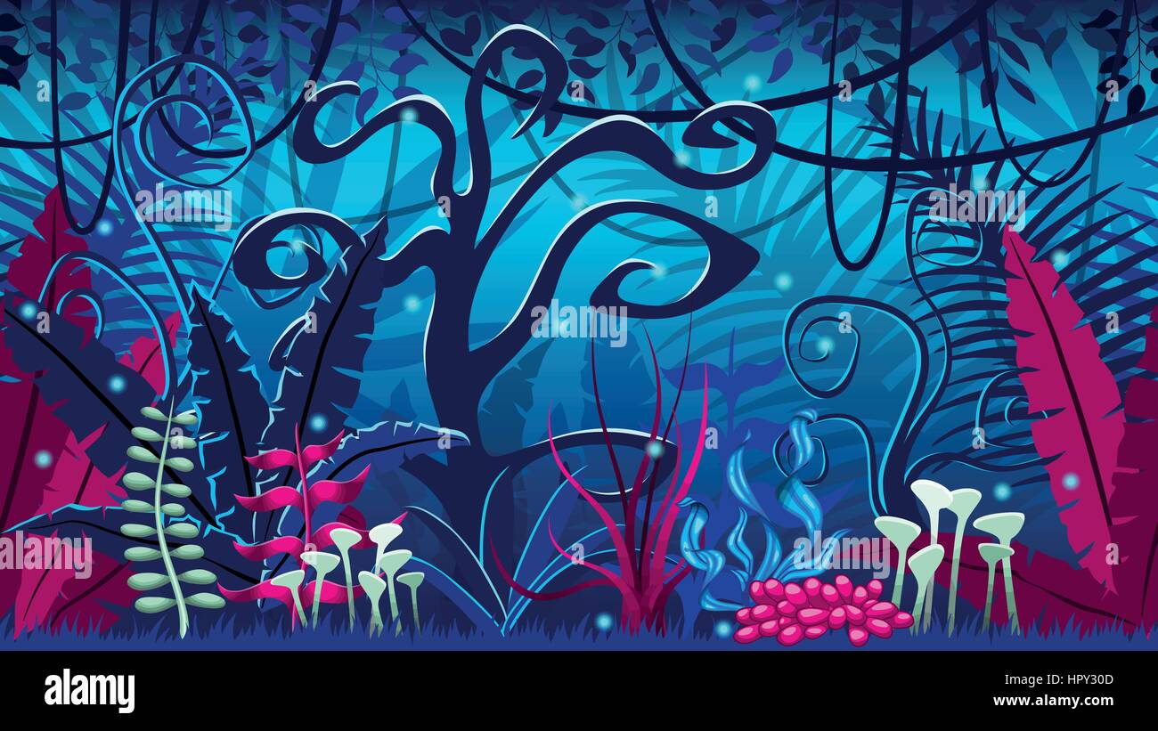 Jungle vector vectors hi-res stock photography and images - Alamy