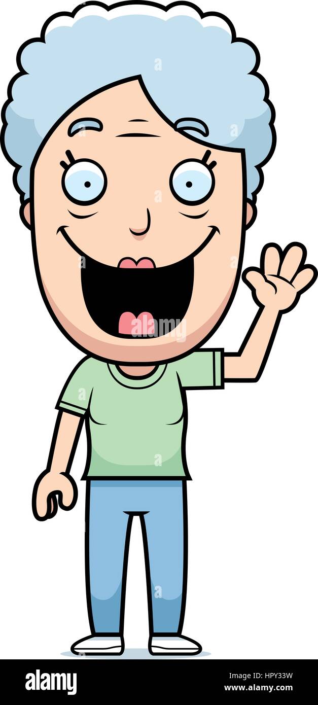 Cartoon woman waving hi-res stock photography and images - Alamy Cartoon woman waving hi-res stock photography and images - Alamy