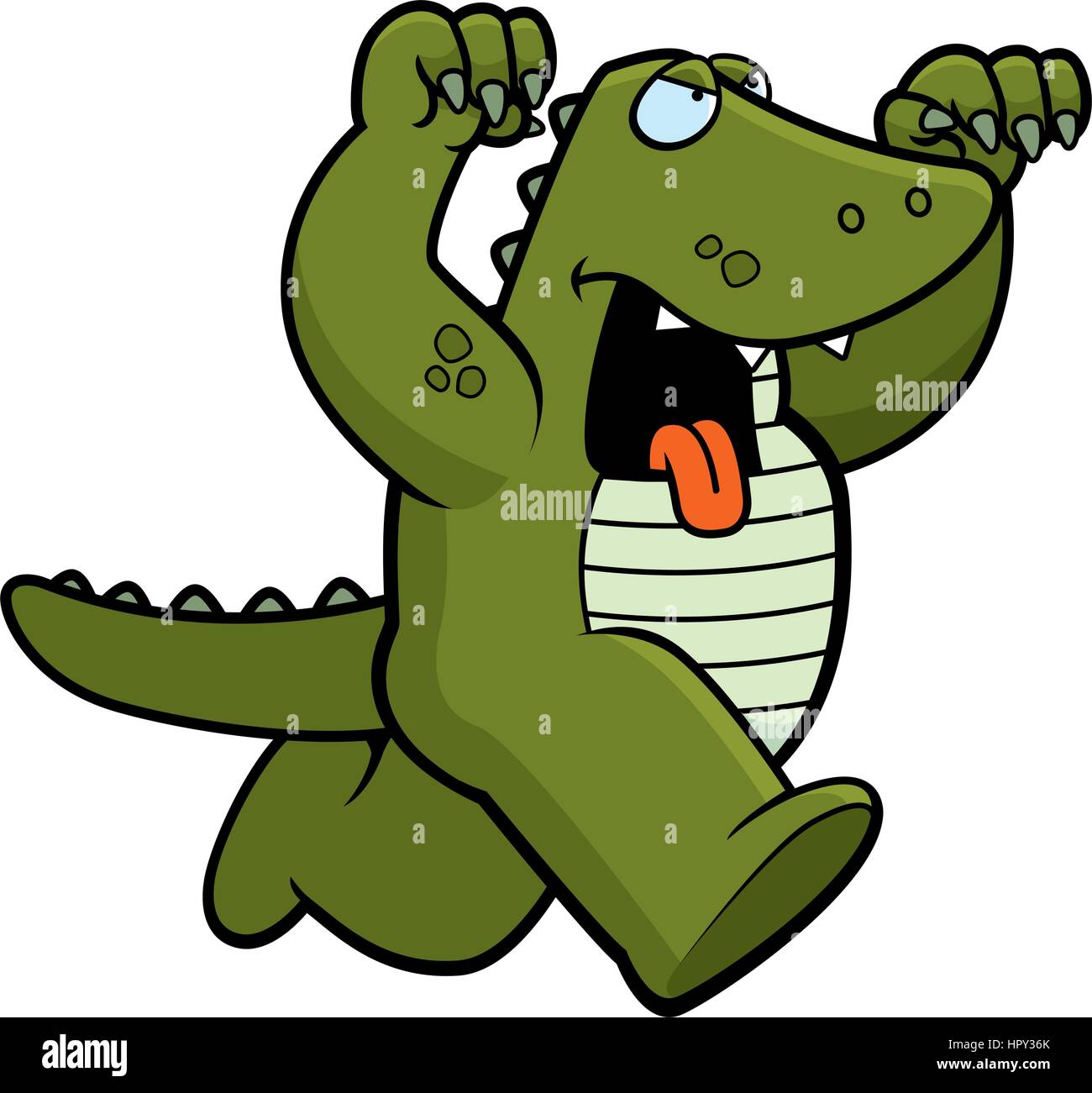 A cartoon alligator attacking with claws out Stock Vector Image & Art
