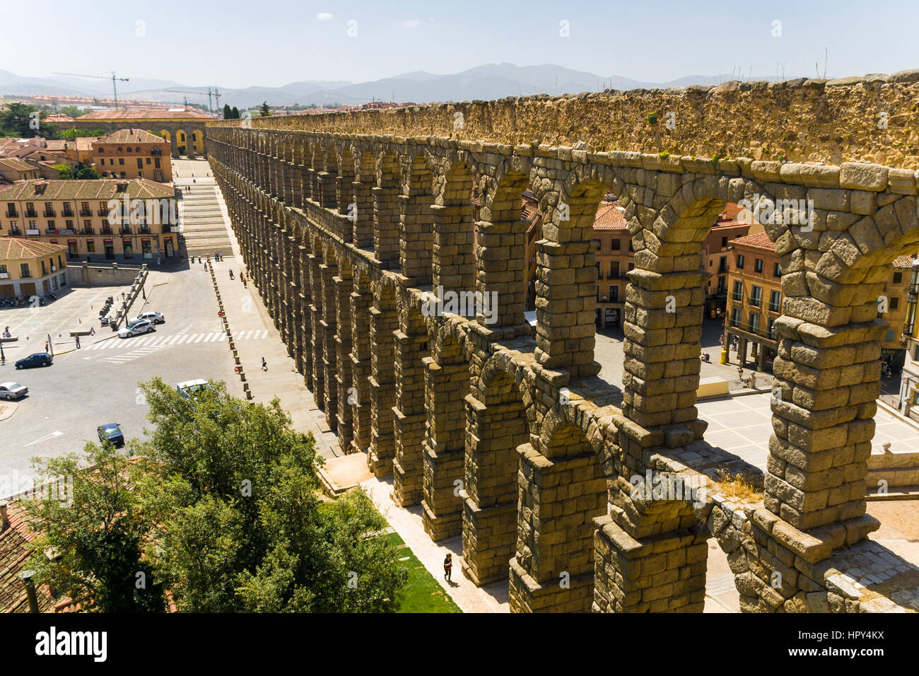 Old roman acqueduct (waterworks) in Segovia, Spain Stock Photo - Alamy