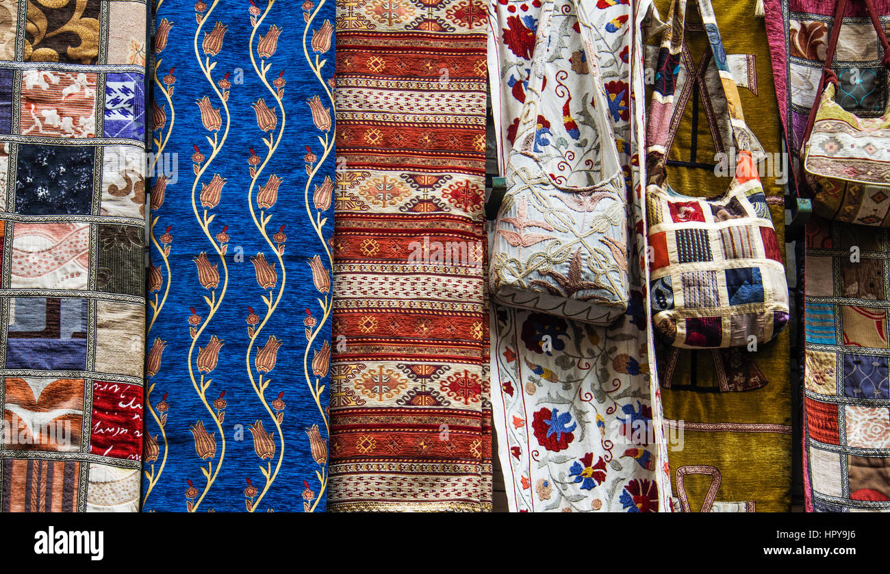 Turkish bags on Grand bazaar Istanbul Stock Photo Alamy