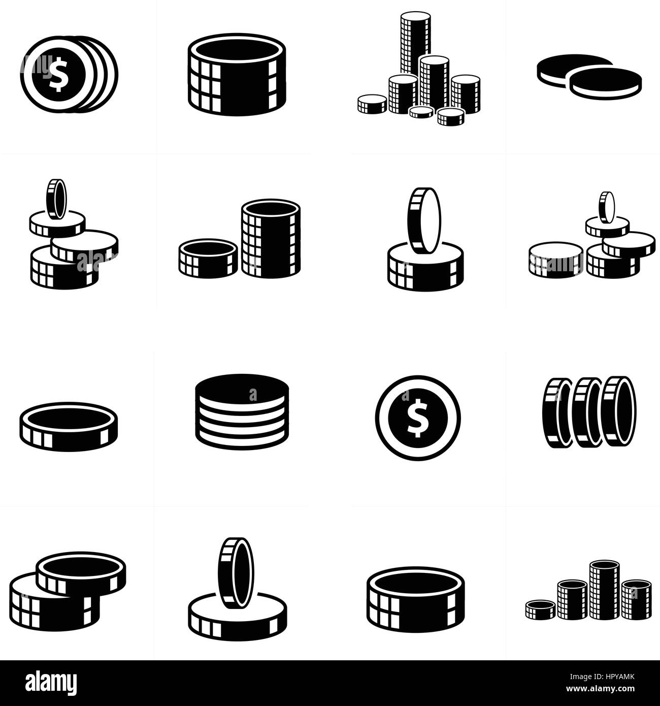 Coins Stock Vector Images - Alamy