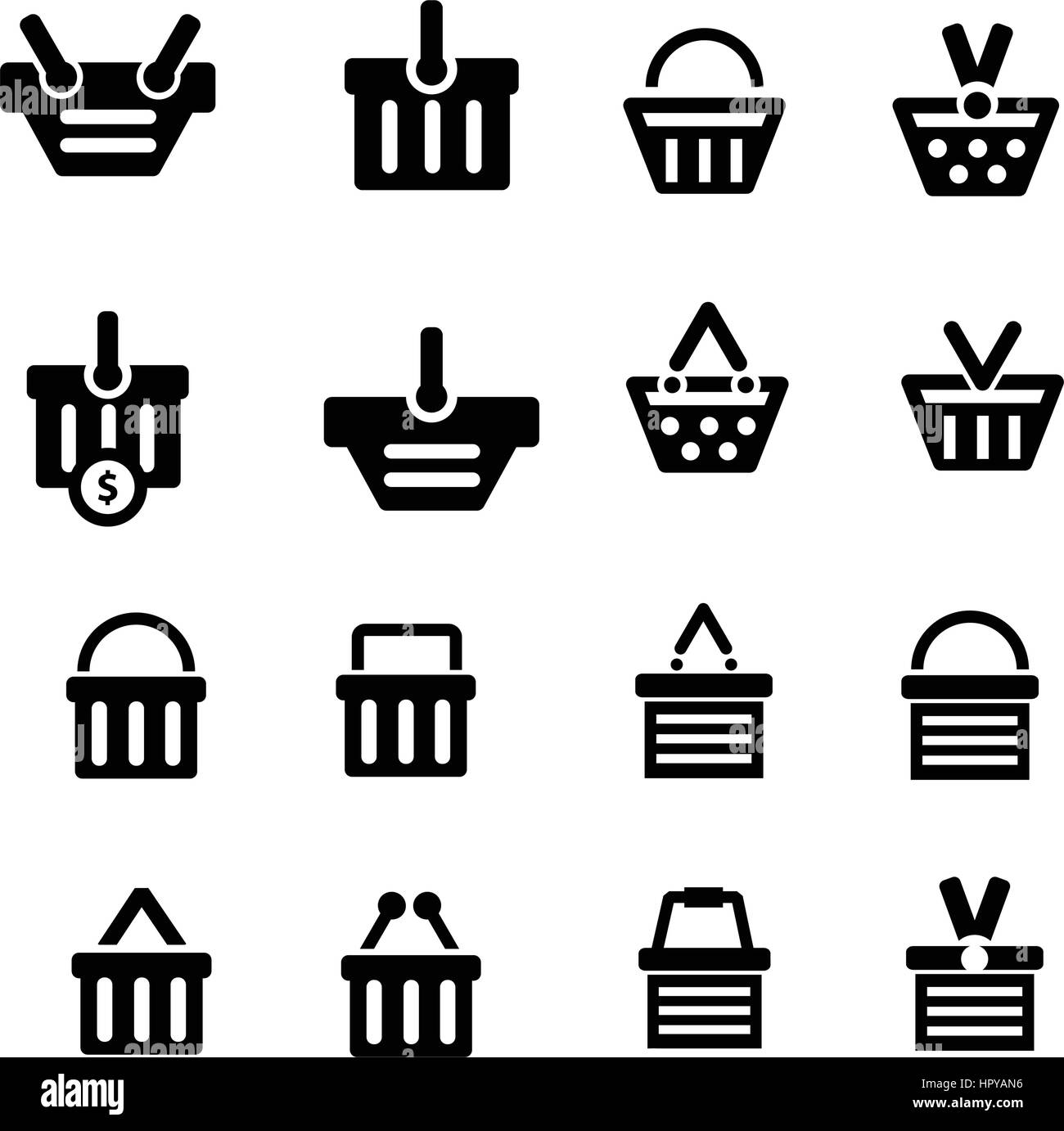 Shopping cart Icon Set 16 item Stock Vector Image & Art Alamy