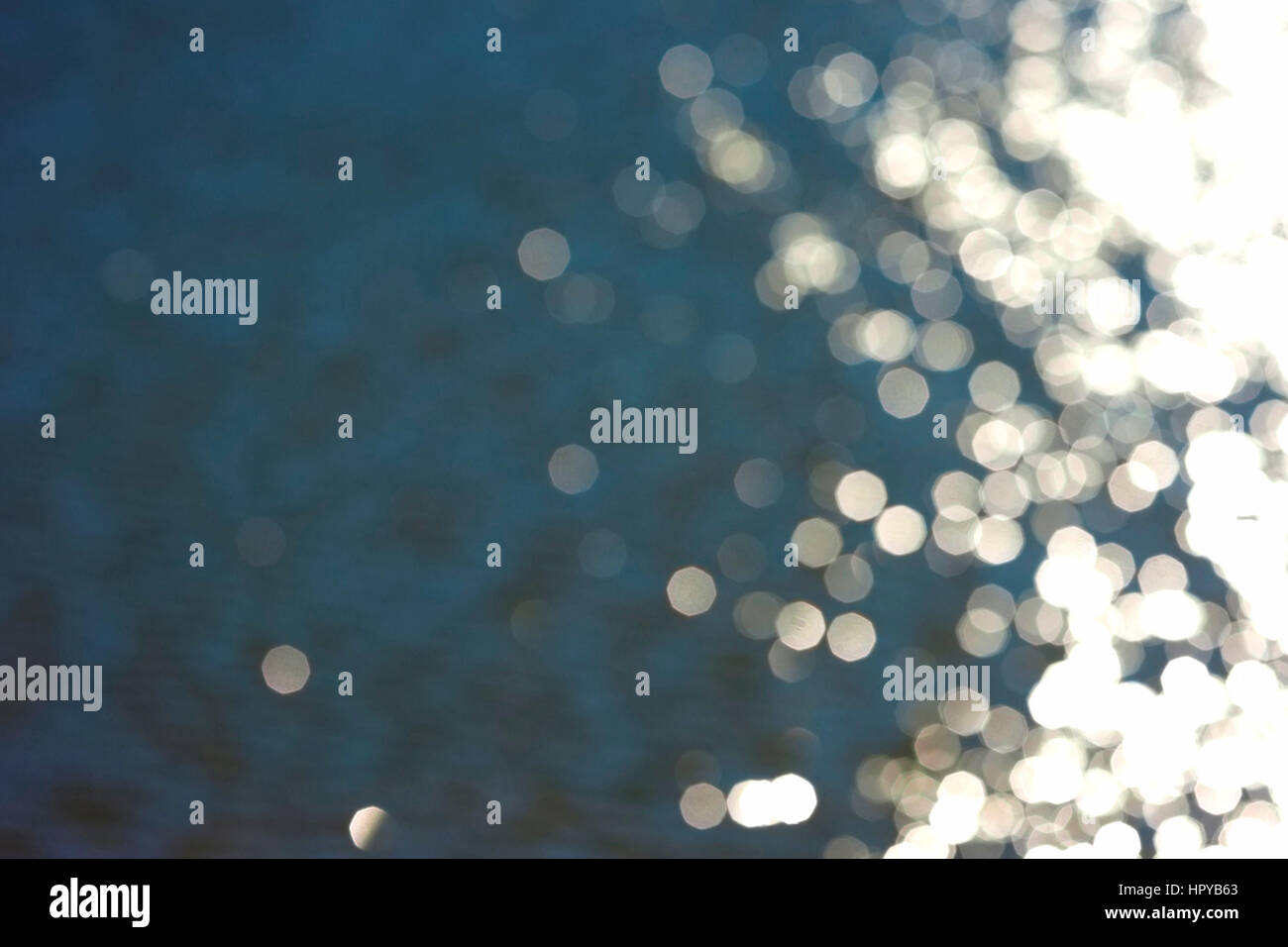 Abstract bokeh blue circles background Stock Photo - Alamy