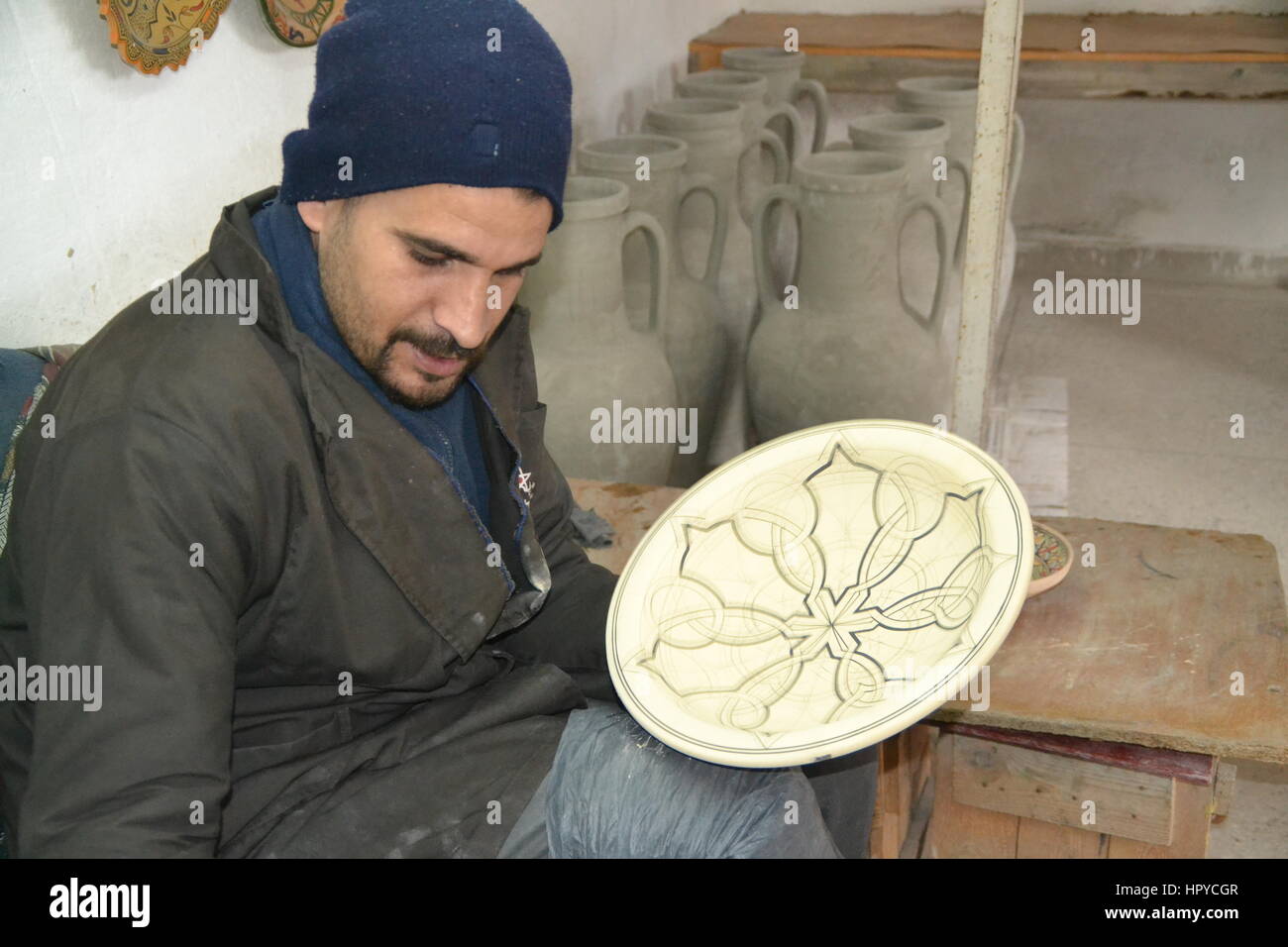 Ceramic factory in Fez, Morroco Stock Photo Alamy