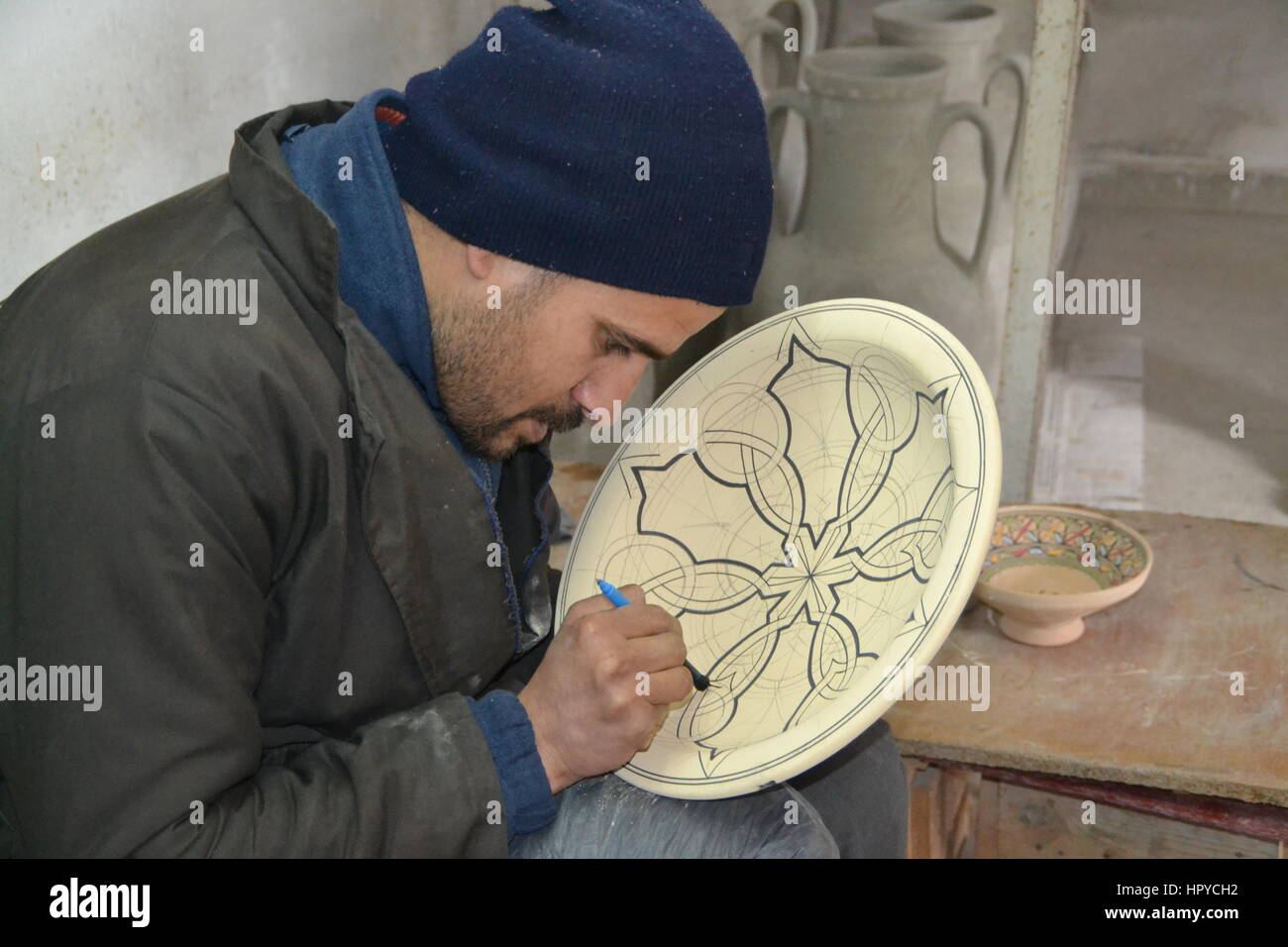 Ceramic factory in Fez, Morroco Stock Photo Alamy
