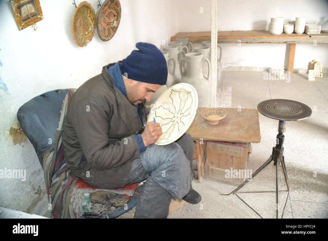 Ceramic factory in Fez, Morroco Stock Photo Alamy