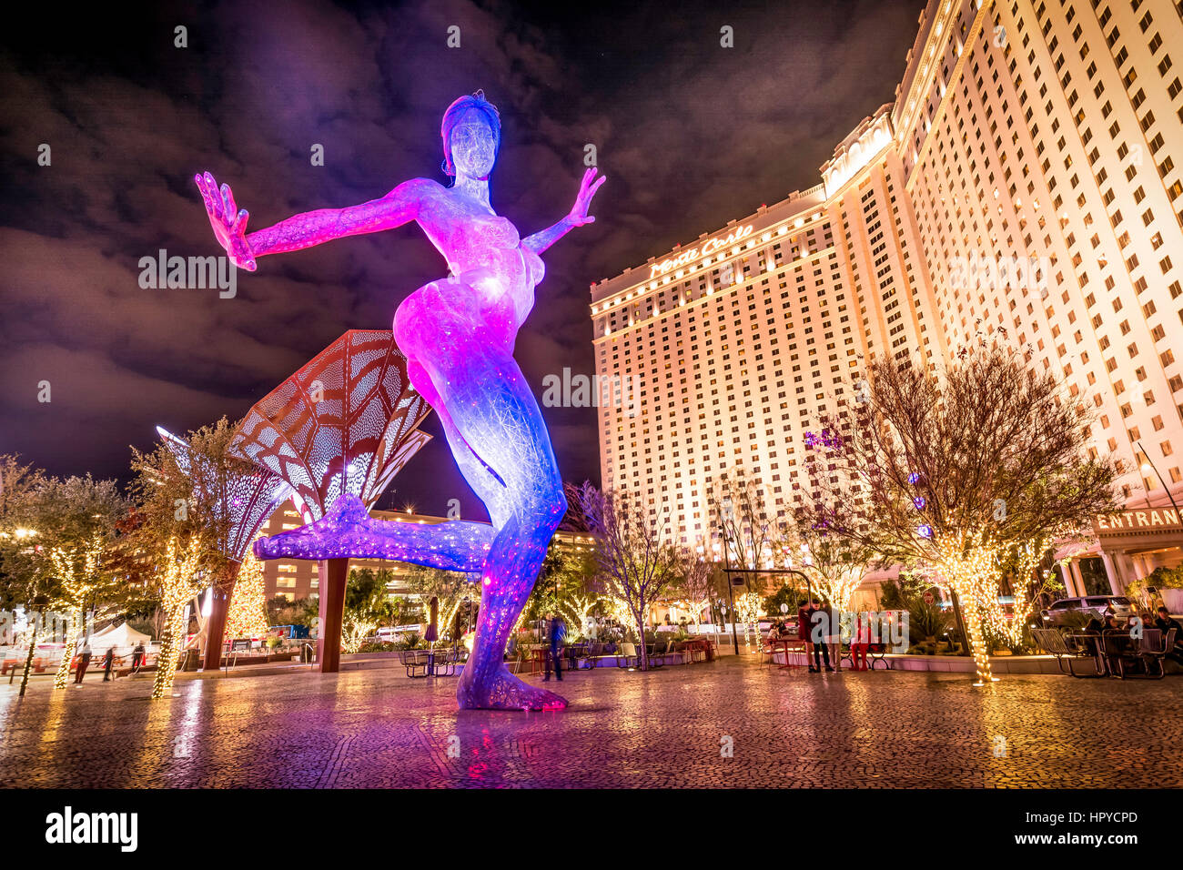 Las Vegas sculpture near the Monte Carlo resort Stock Photo