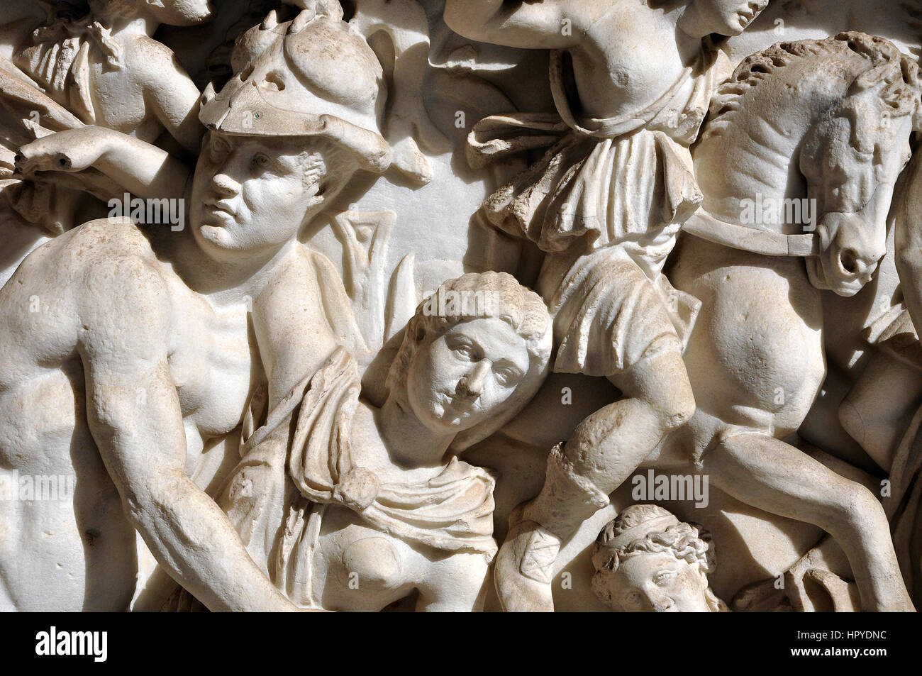 Bas relief sculpture ancient roman soldiers hires stock photography