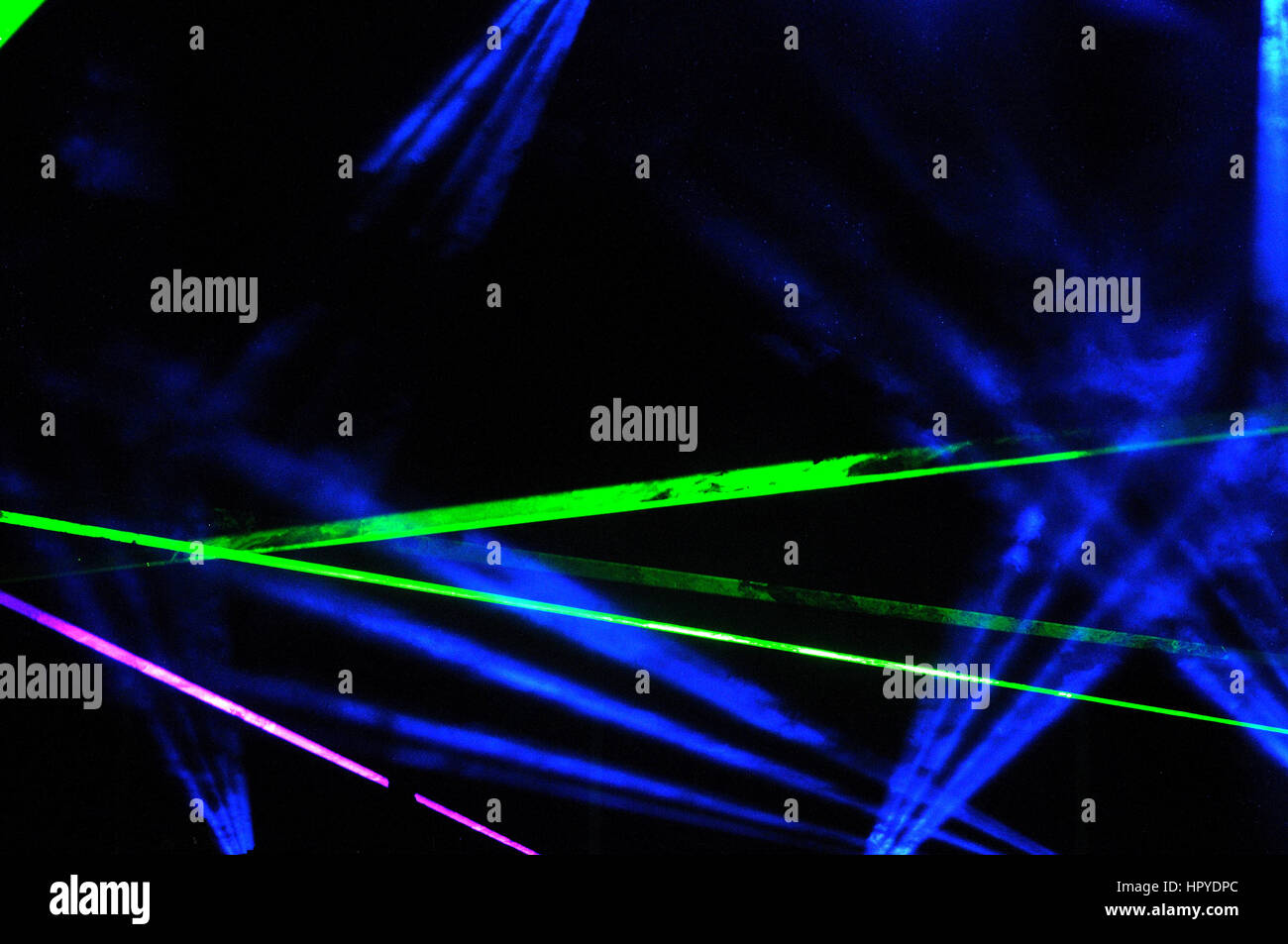 Disco light show, stage lights with laser Stock Photo Alamy