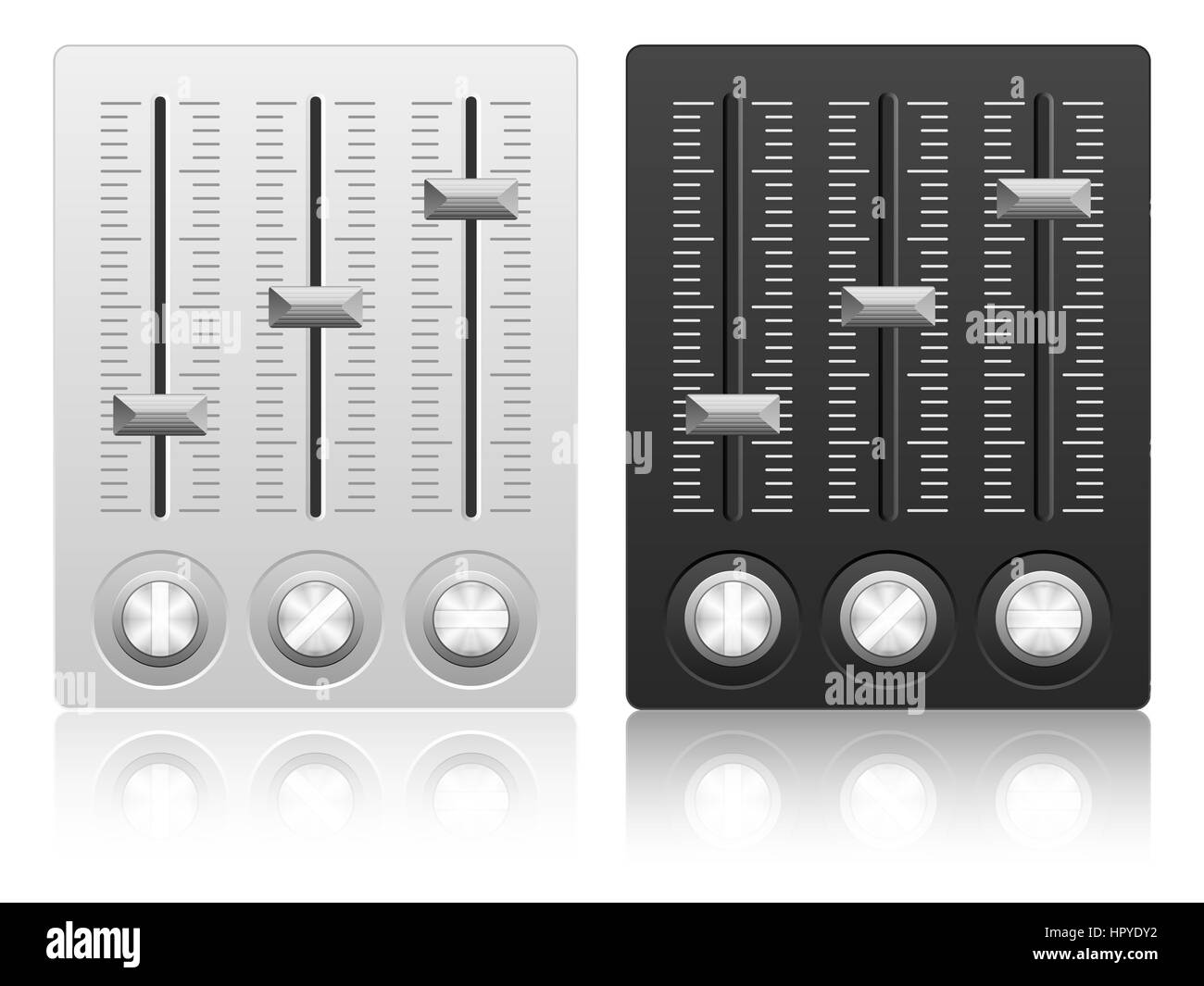 Mixing console icon on a white background Stock Photo - Alamy