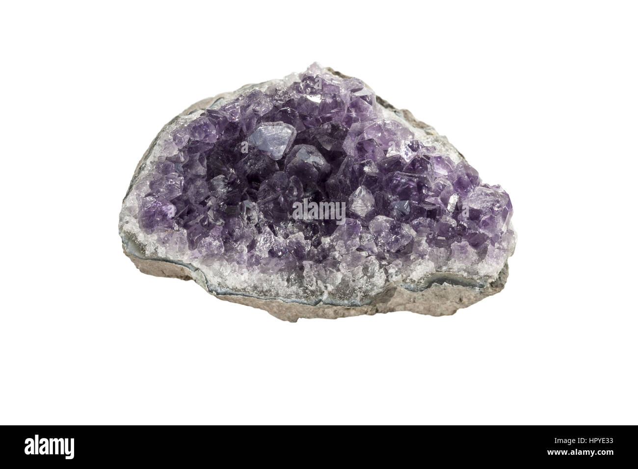 An Amethyst Cluster crystal Stock Photo Alamy