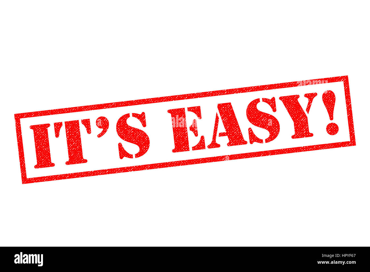 ITS EASY! red Rubber Stamp over a white background Stock Photo - Alamy