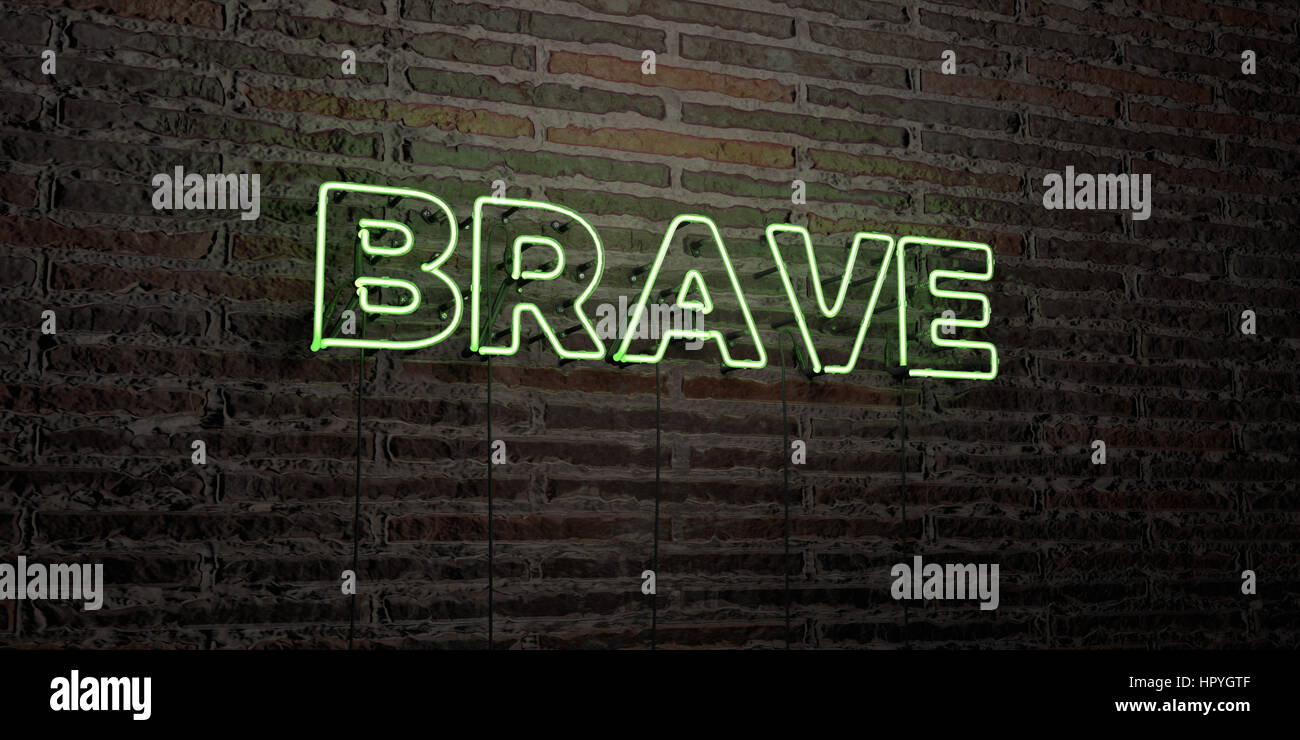 Brave neon sign banner background hi-res stock photography and images ...