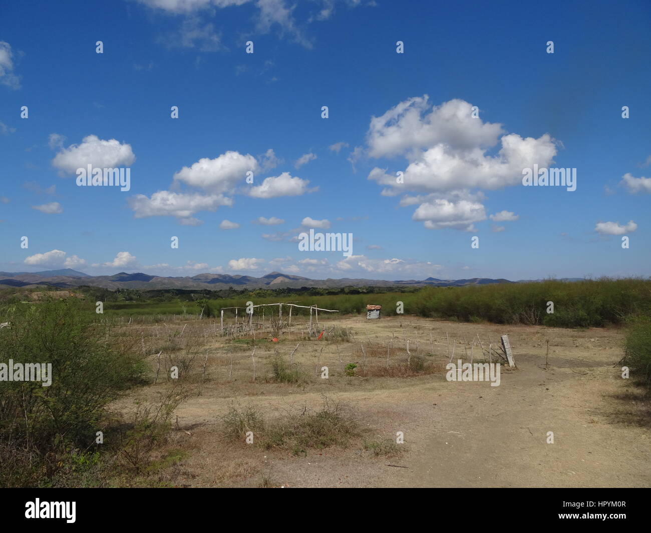 Cuban countryside landscape from the Valle de los Ingenios near Trinidad Stock Photo