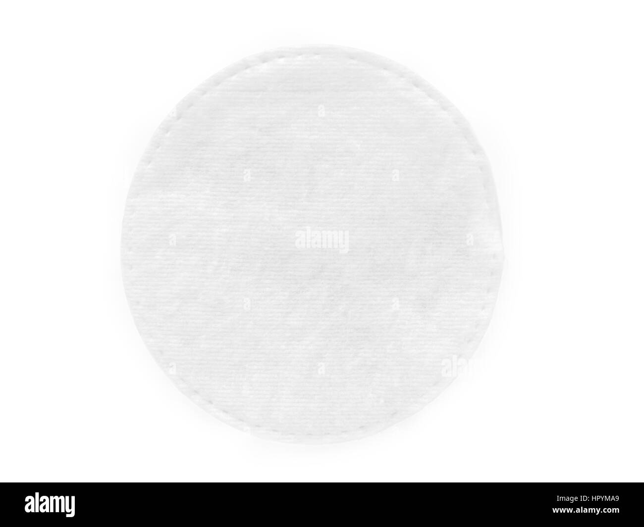 Round cotton cosmetic pad. Isolated on white with clipping path Stock Photo