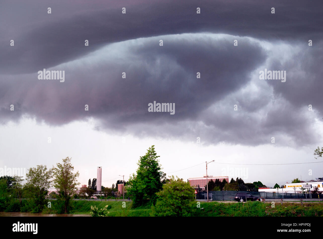 Bad weather in Italy. Heavy rains have flooded the fields