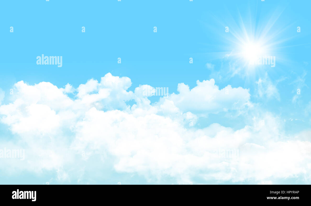 white cloudy with blue sky background Stock Photo - Alamy