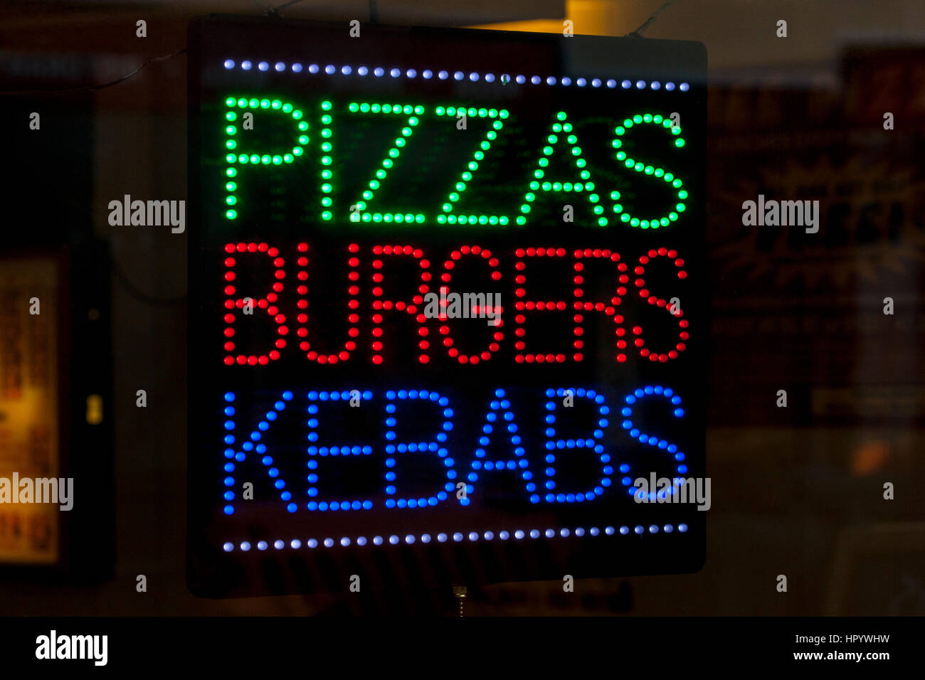 Home Delivery Flashing Led Sign Food Shop Carry Out Takeaway Restaurant Display 