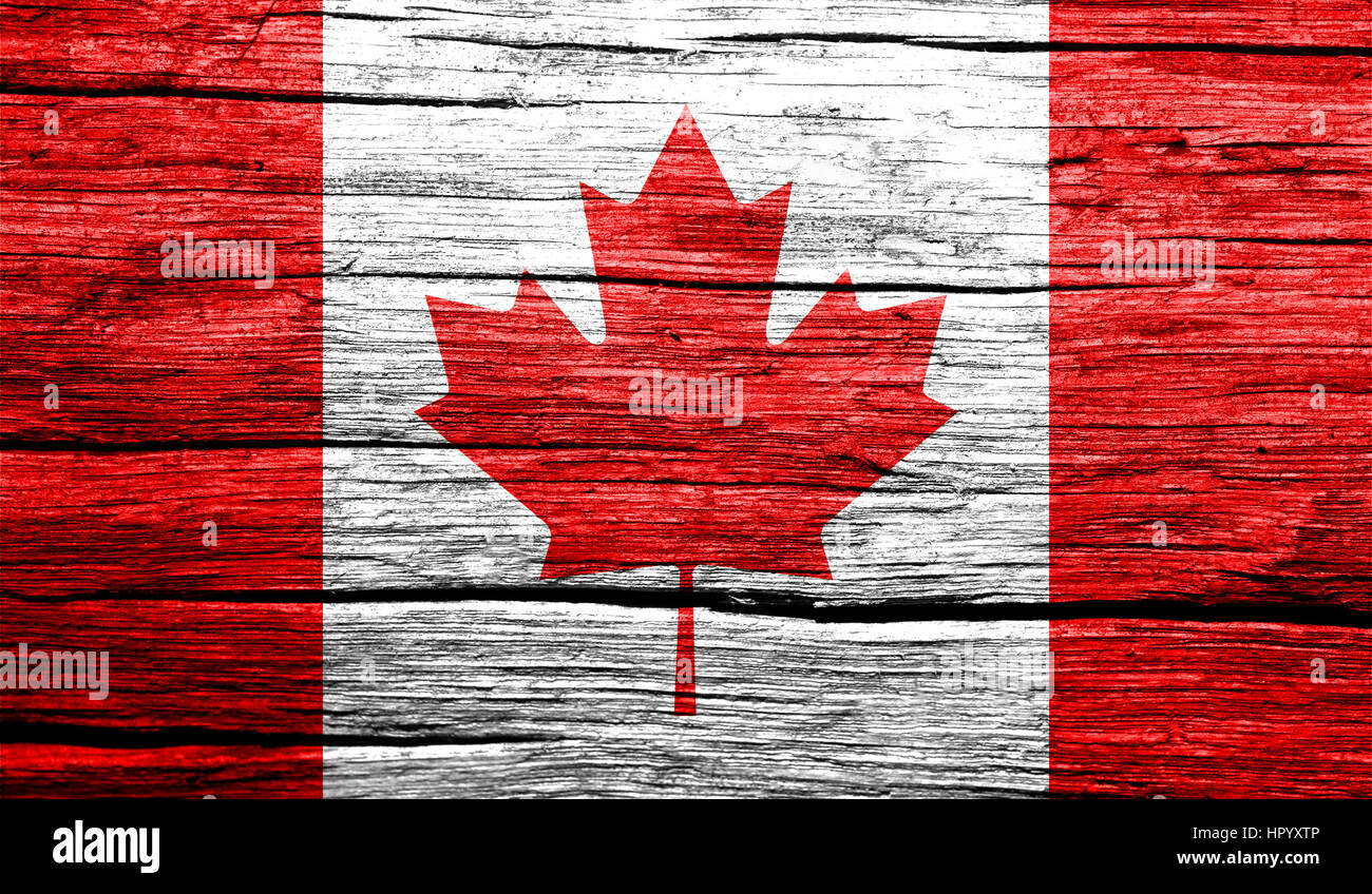 Canada flag in the old retro background effect, close up Stock Photo ...