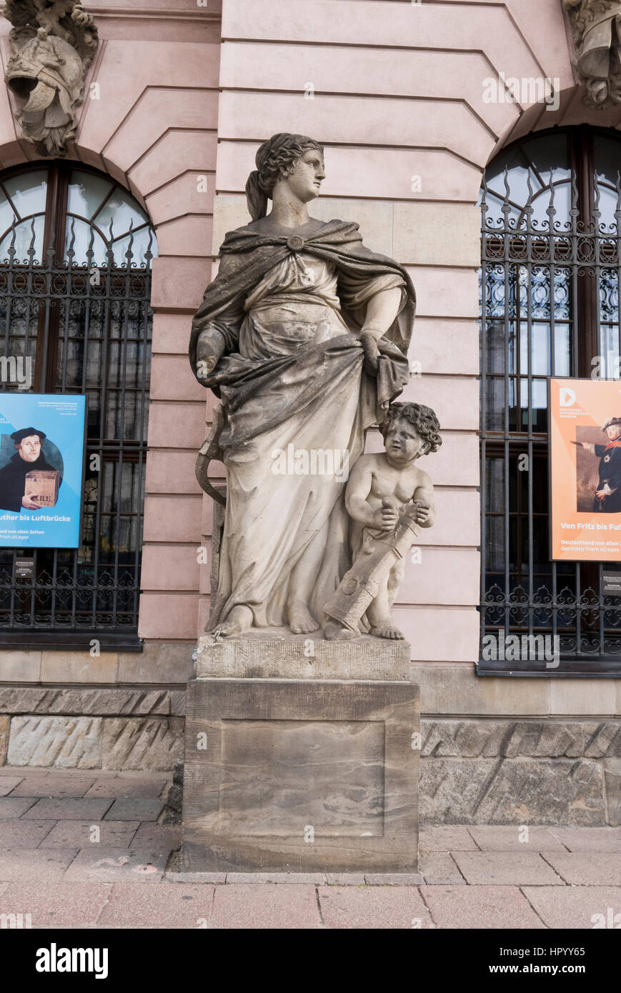 Statues outside the Zeughaus Museum, Berlin, Germany Stock Photo