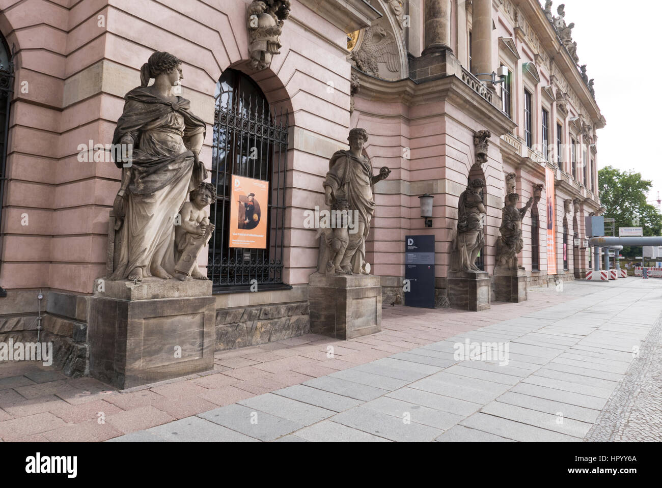 Statues outside the Zeughaus  Museum, Berlin, Germany Stock Photo