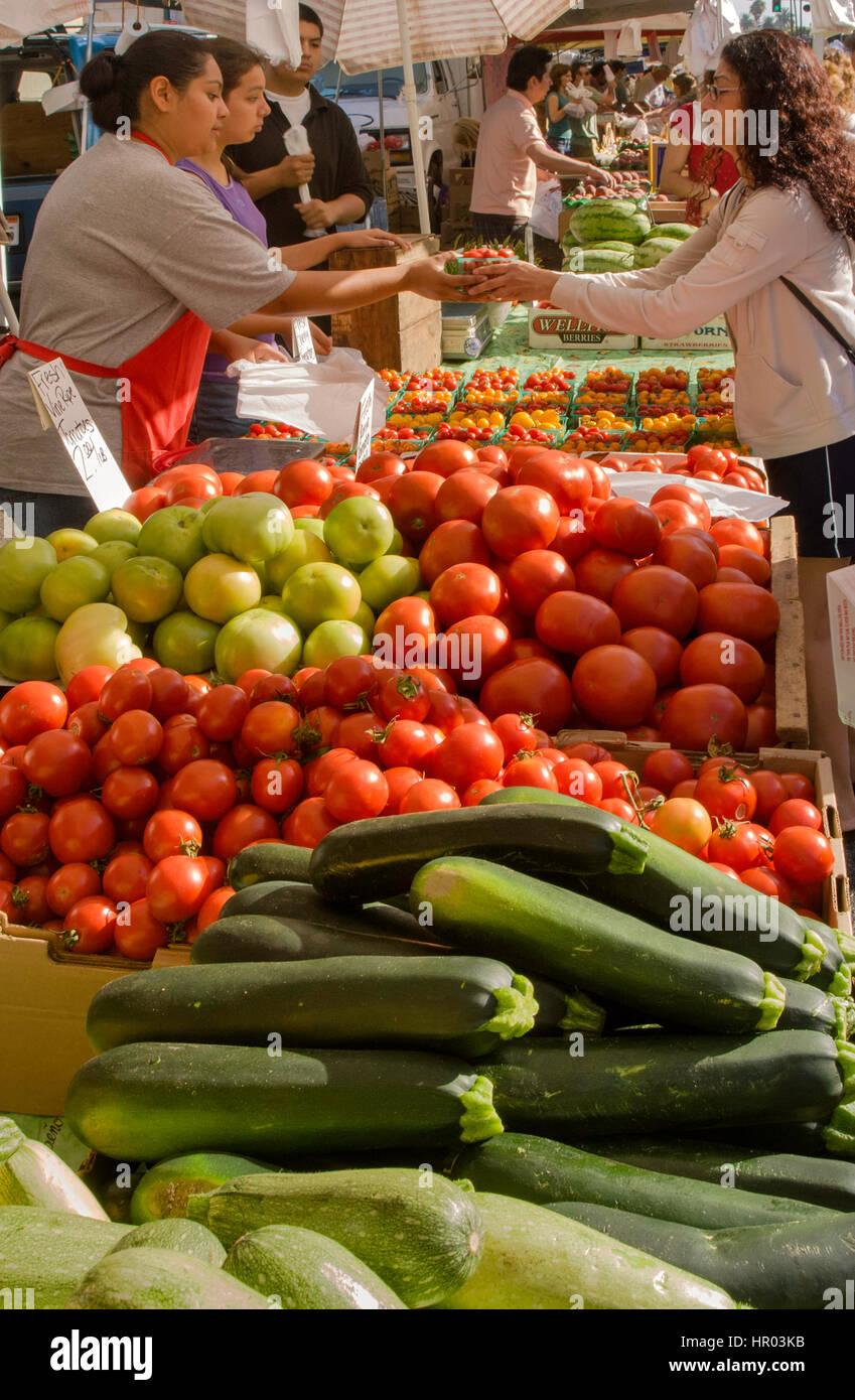 Farmers Market at Arizona Avenue in Santa Monica, California Stock ...