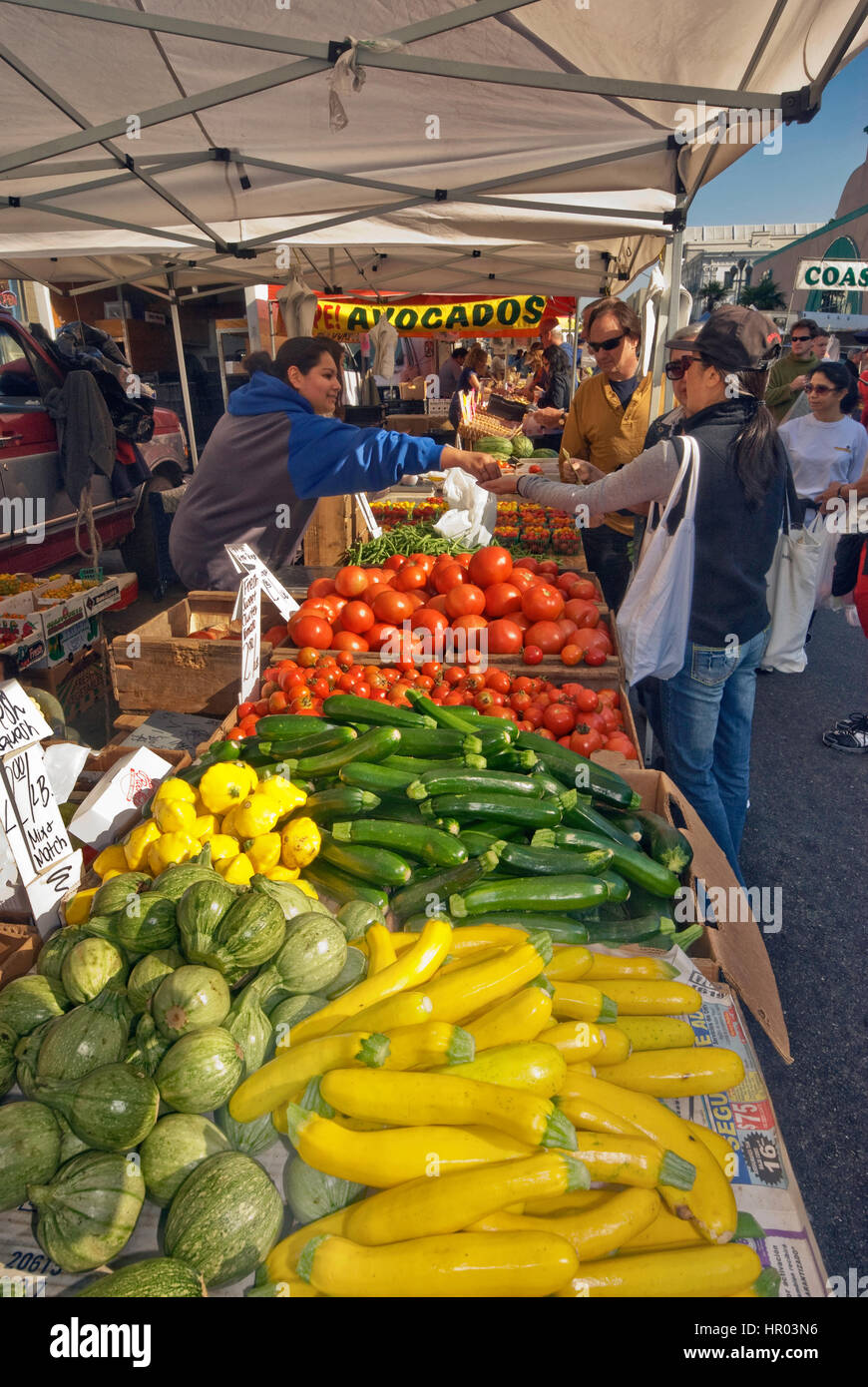 Farmers Market at Arizona Avenue in Santa Monica, California Stock ...
