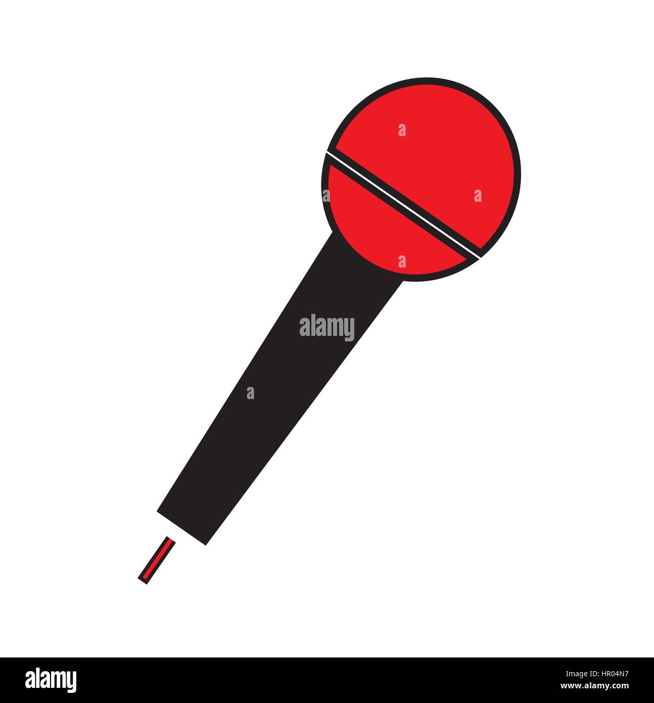 Microphone icon vector isolated in white background. Stock Vector