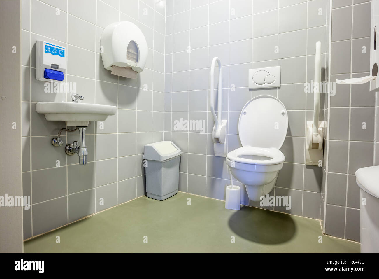 public disabled toilet in a large building Stock Photo