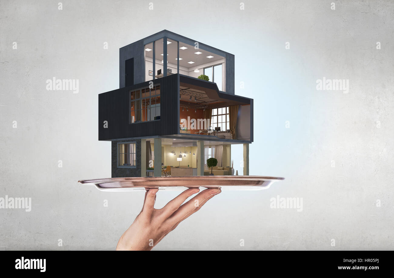 Your dream house design . Mixed media Stock Photo Alamy