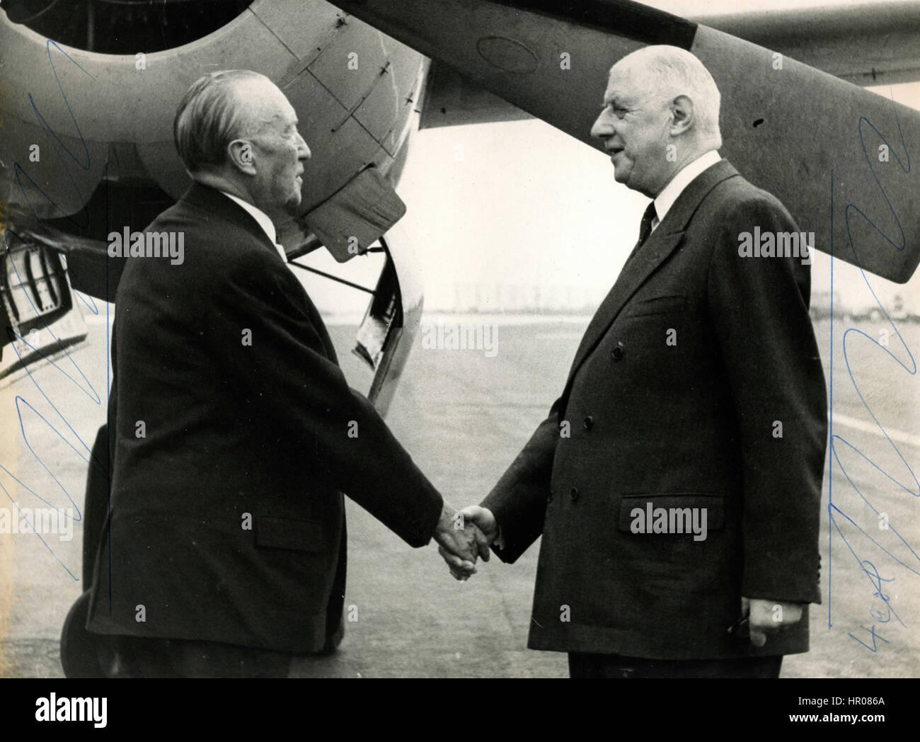 French President General Charles De Gaulle Stock Photo