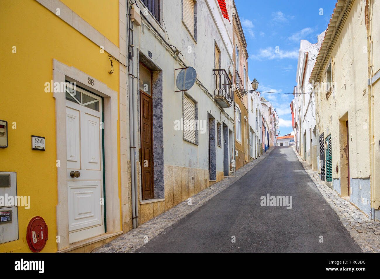 Old Street in Lagos Portugal Stock Photo