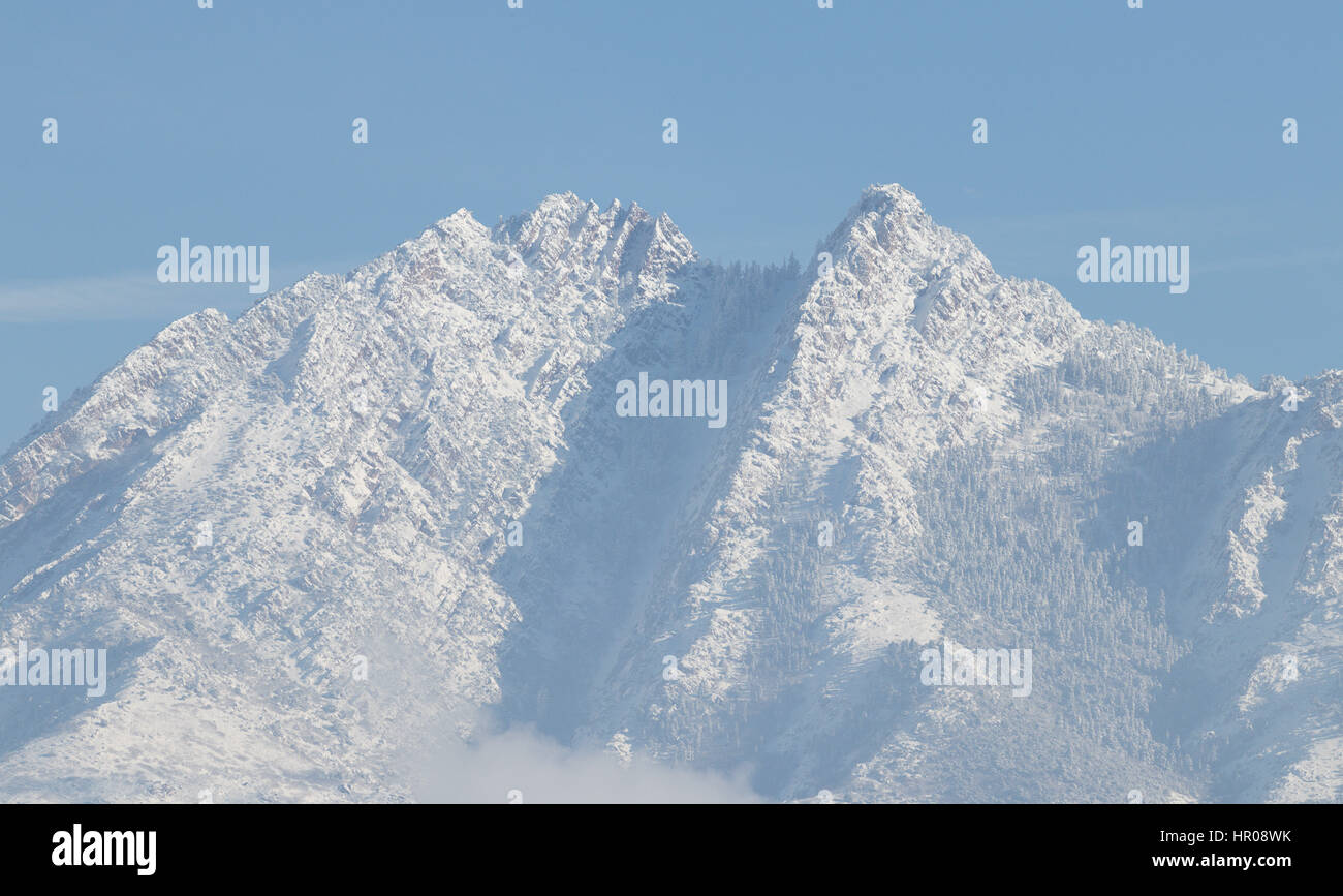 Snow-clad Mountain Stock Photo