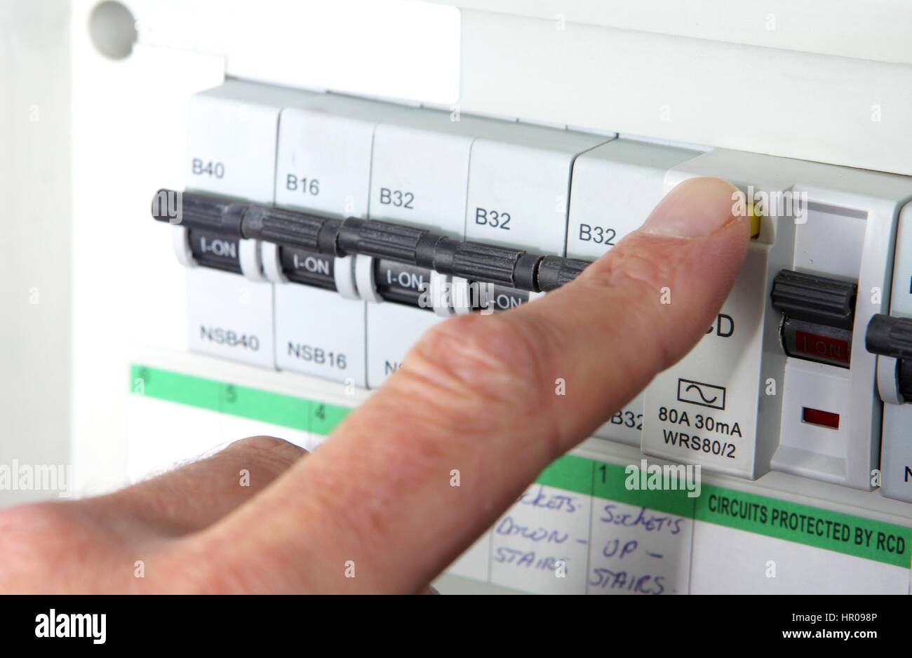 Testing rcd residual current device hires stock photography and images