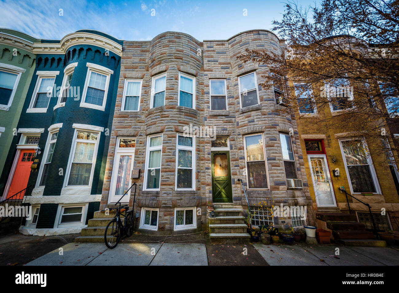 Row houses in Hampden, Baltimore, Maryland Stock Photo 134618414 Alamy