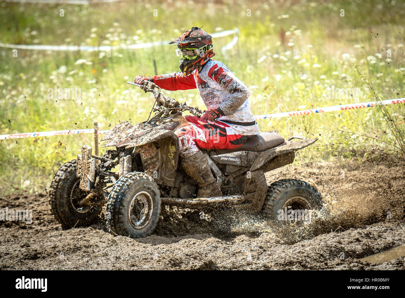 Quad rider on th race Stock Photo - Alamy