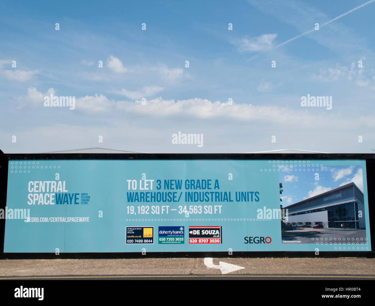 Commercial warehouse industrial units to let advertising sign on ...