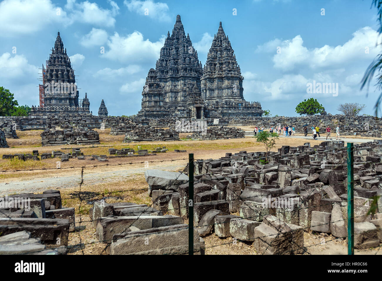 YOGYAKARTA, INDONESIA - AUGUST, 28: Tourists visiting Prambanan Hindu ...