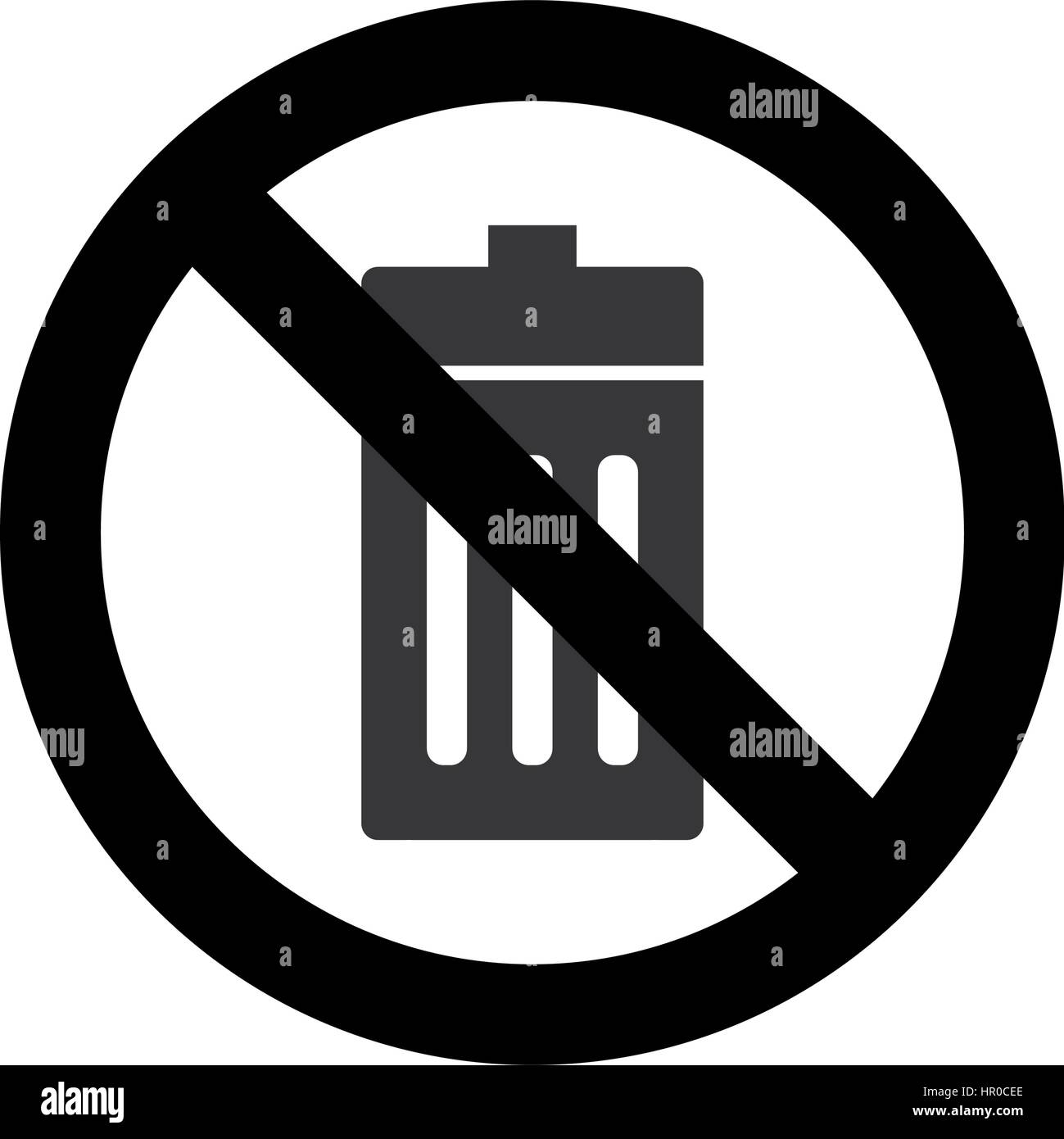 icon-no-trash-in-vector-on-white-background-stock-vector-image-art-alamy