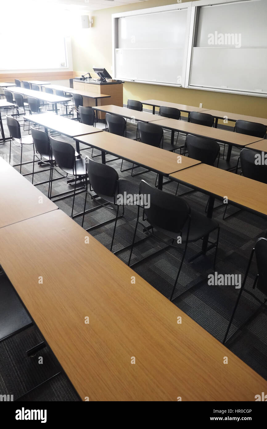 Classroom desks rows hi-res stock photography and images - Alamy